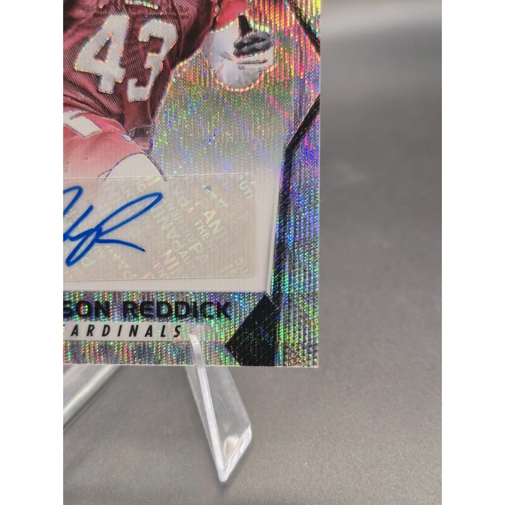 2017 Prizm Rookie Haason Reddick #RA-HR Rookie Autograph Blue Wave /149 (RC)